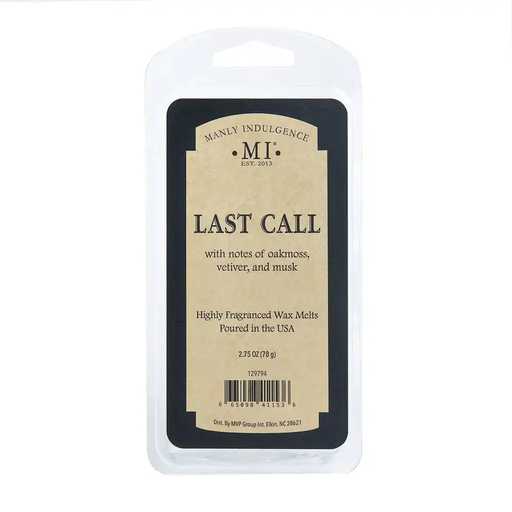 Last Call Wax Melt, Manly Indulgence