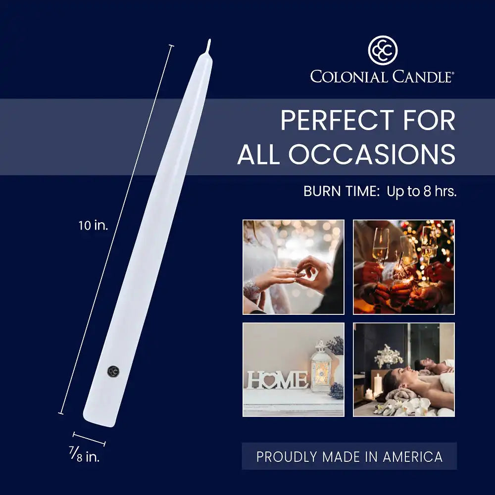 2 pack WHITE Taper Candles