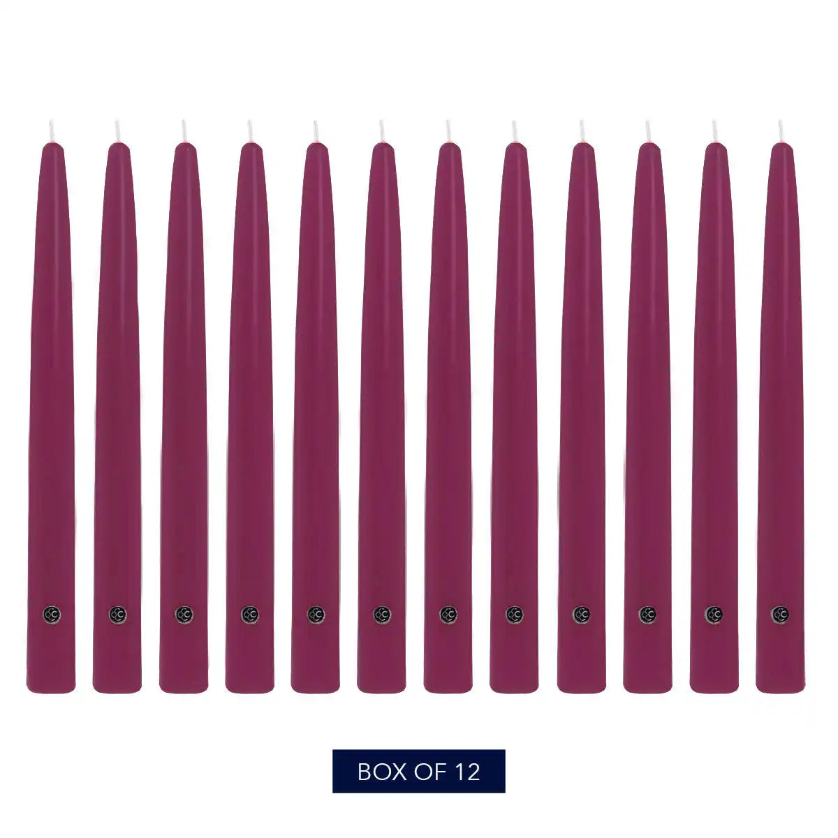 10" Mulberry Handipt Taper, 12 Pack