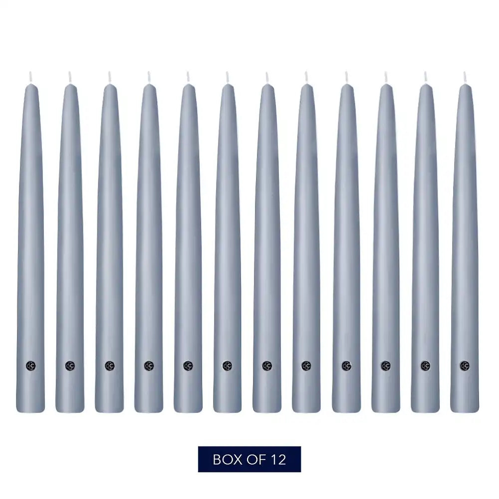 12" Wedgewood Handipt Taper, 12 Pack