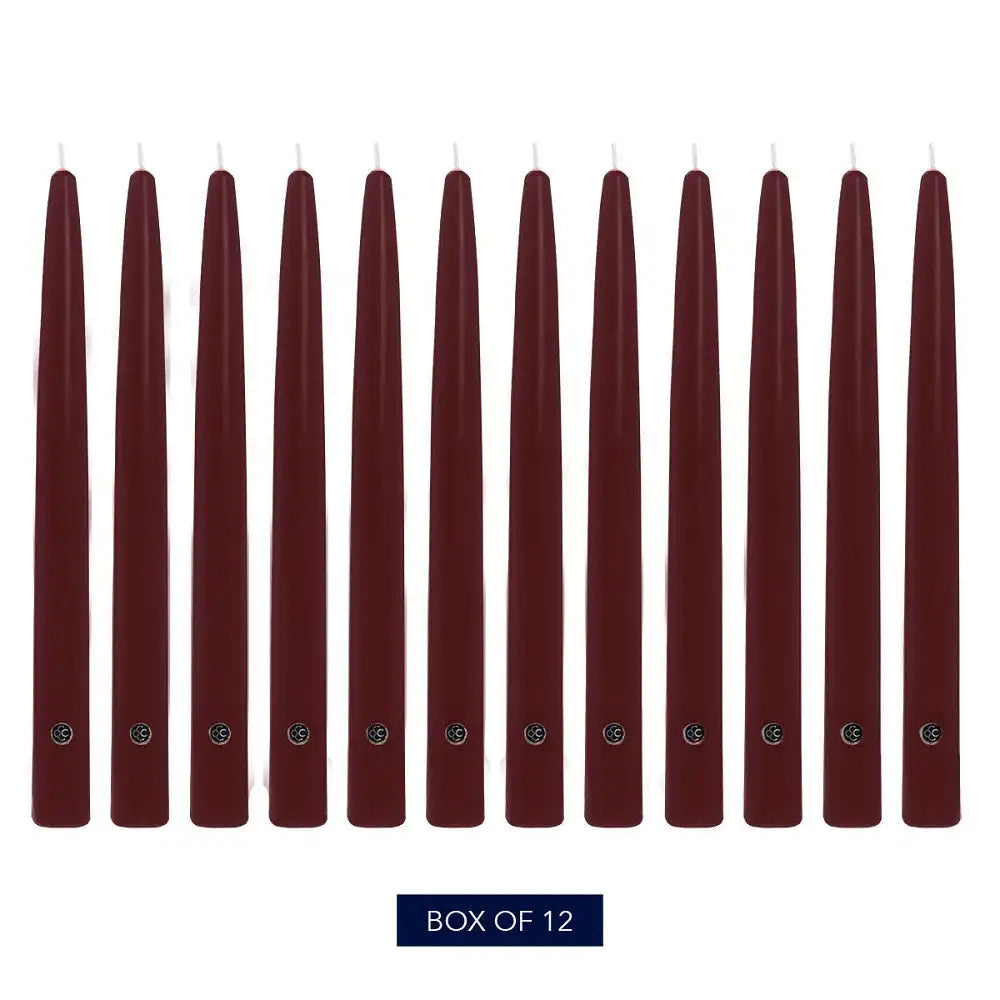 12" Mulberry Handipt Taper, 12 Pack