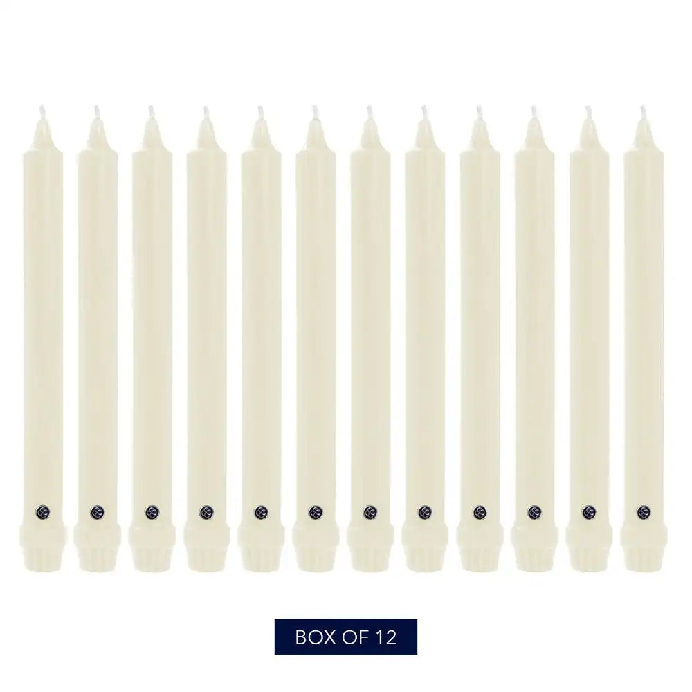8" Ivory Classic Dinner Candle, 12 Pack