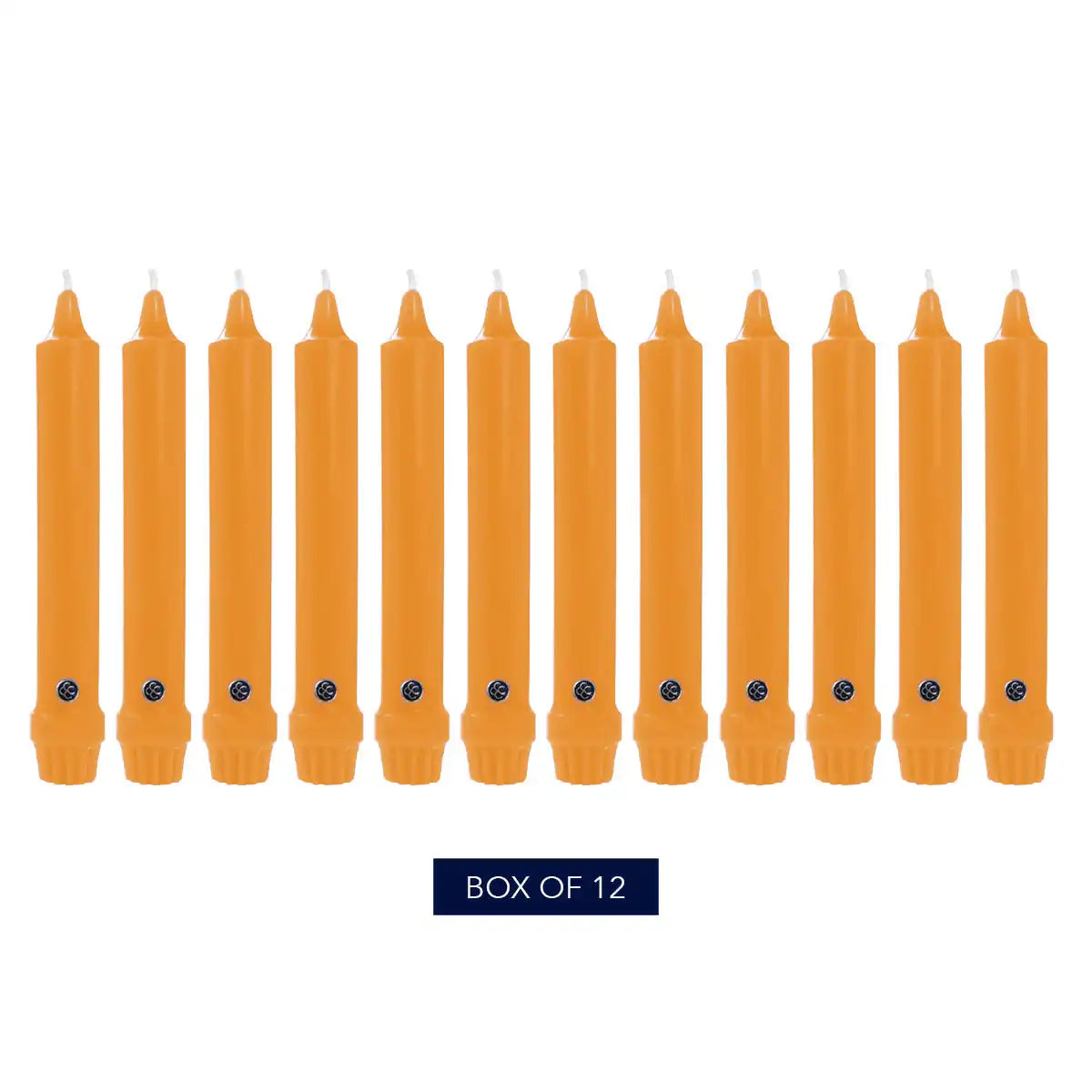 8" Caramel Classic Dinner Candle, 12 Pack