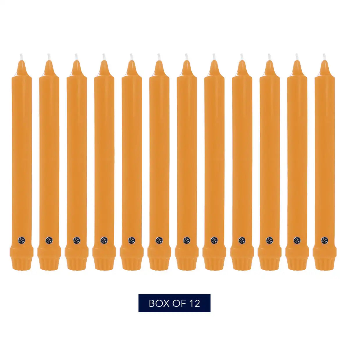 10" Caramel Classic Dinner Candle, 12 Pack