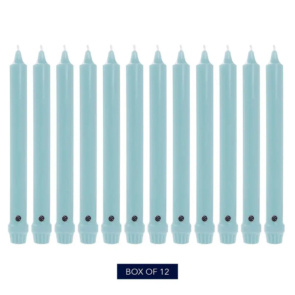 10" Coastal Blue Classic Dinner Candle, 12 Pack