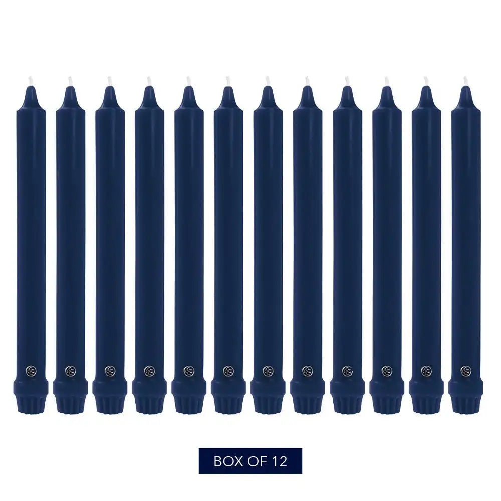 12" Indigo Classic Dinner Candle, 12 Pack