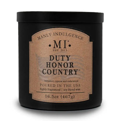 Duty Honor Country, 16.5 oz Classic+, Manly Indulgence