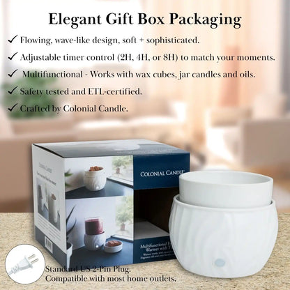 Electric Wax Warmer with Adjustable Timer Control