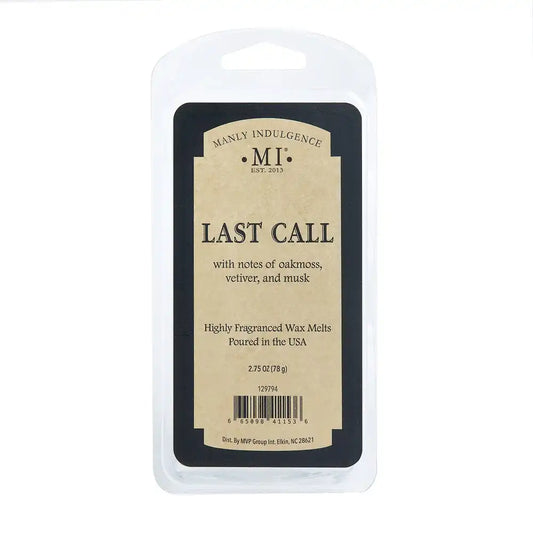Last Call Wax Melt, Manly Indulgence