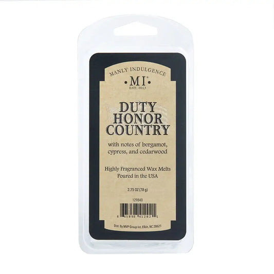 Duty Honor Country Wax Melt, Manly Indulgence