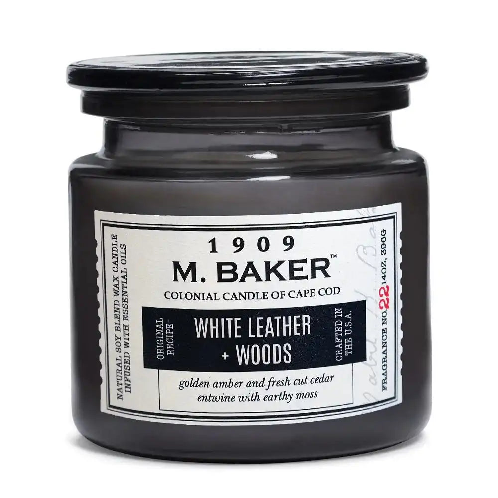 White Leather & Woods, 14 oz