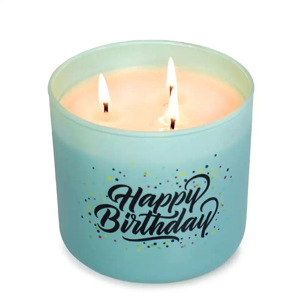 Happy Birthday, 3-Wick Candle