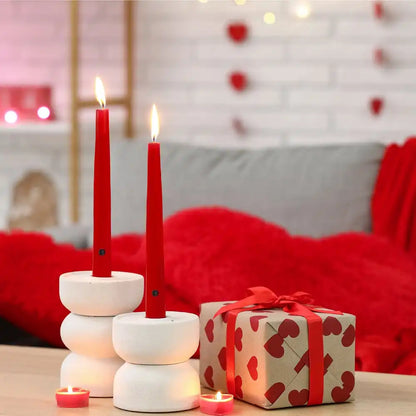 2 pack RED Taper Candles