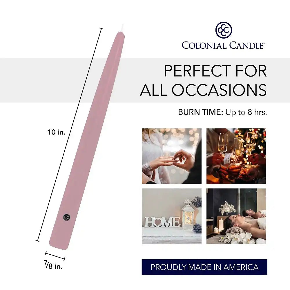 2 pack PINK Taper Candles