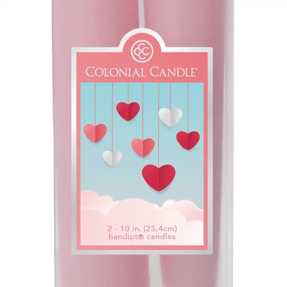 2 pack PINK Taper Candles