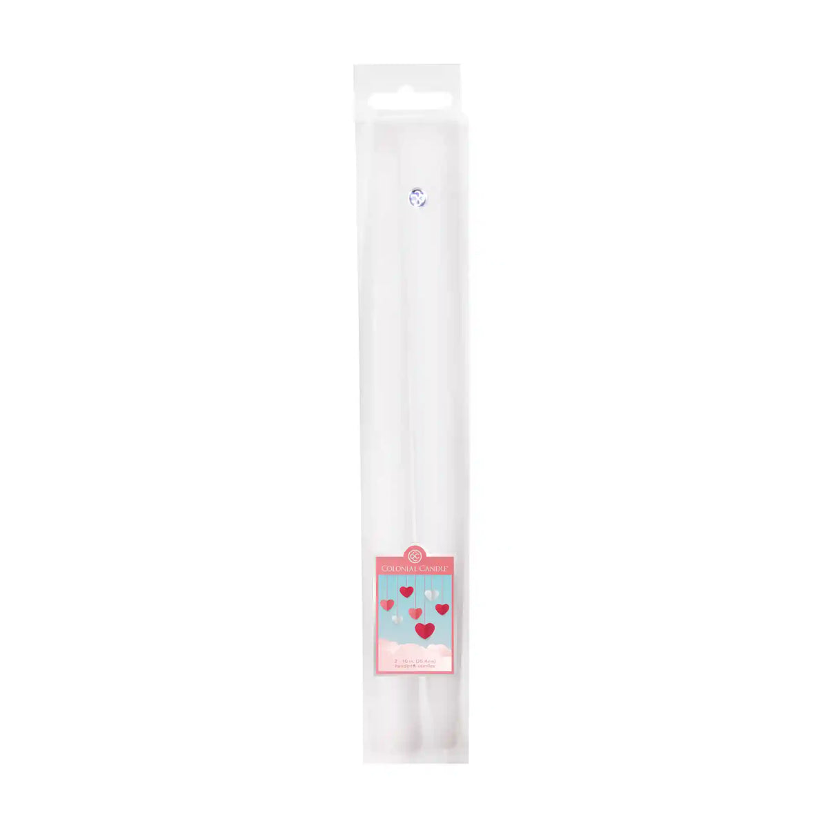 2 pack WHITE Taper Candles