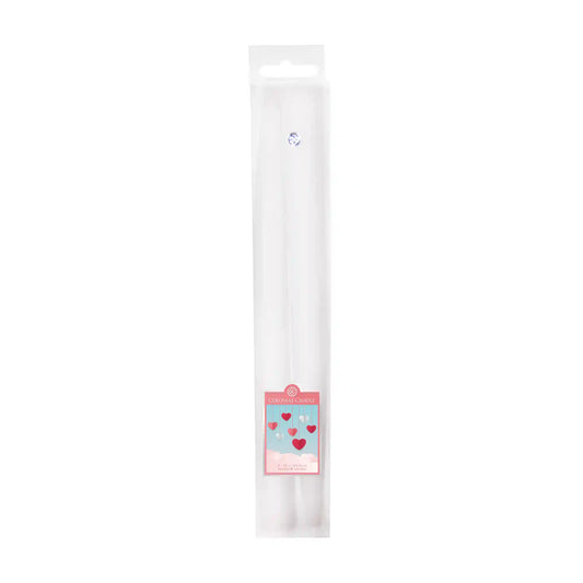 2 pack WHITE Taper Candles