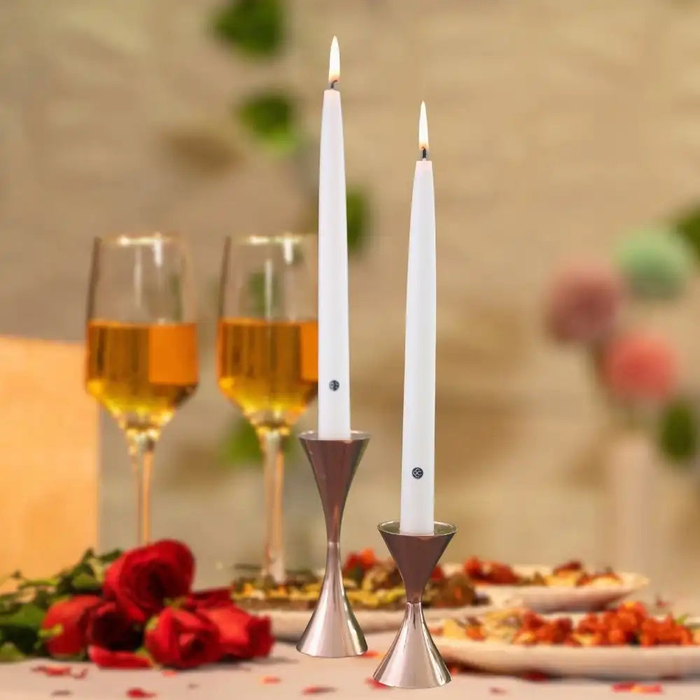 2 pack WHITE Taper Candles