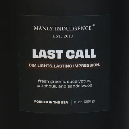 Last Call, Manly Indulgence Off Script Candles