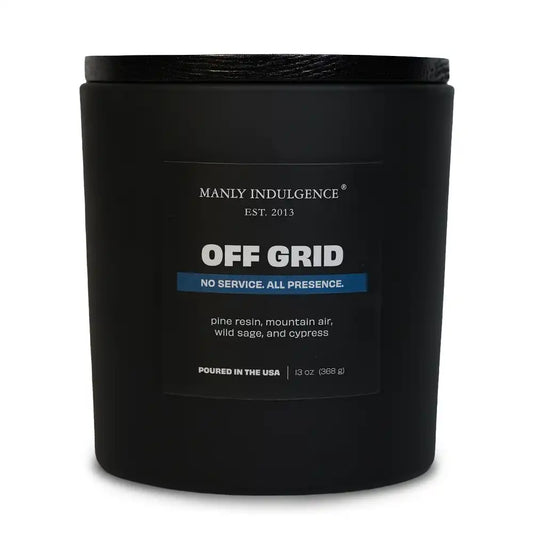 Off Grid, Manly Indulgence Off Script Candles