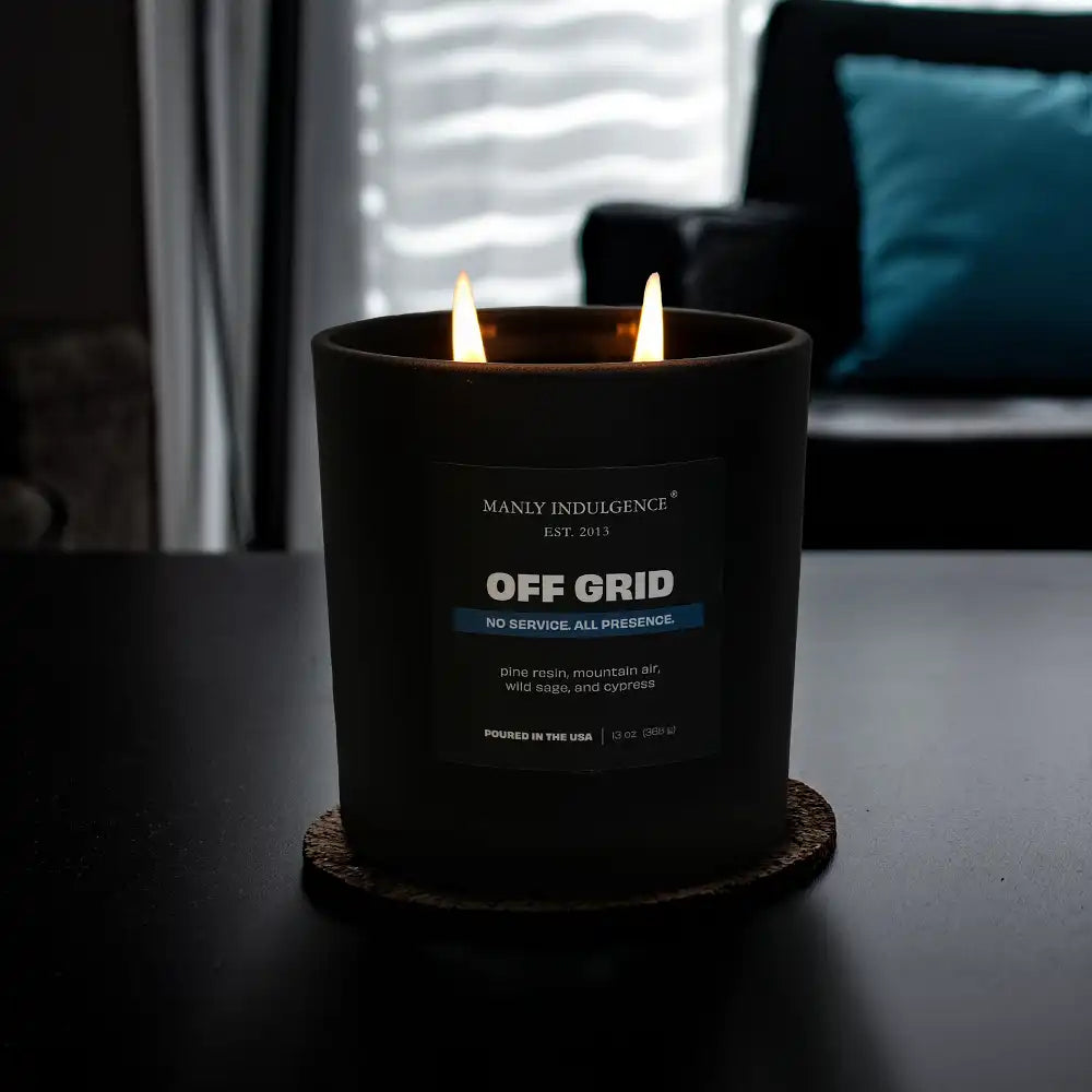 Off Grid, Manly Indulgence Off Script Candles