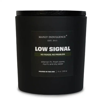 Low Signal, Manly Indulgence Off Script Candles