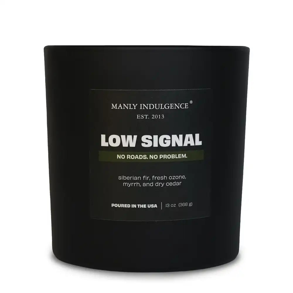 Low Signal, Manly Indulgence Off Script Candles