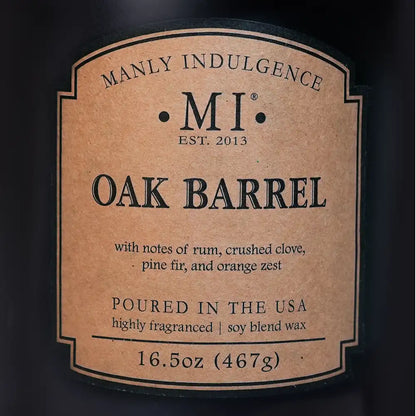 Oak Barrel, 16.5 oz Classic+, Manly Indulgence