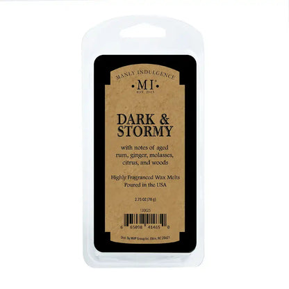 Dark & Stormy Wax Melt, Manly Indulgence