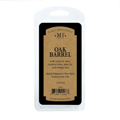 Oak Barrel Wax Melt, Manly Indulgence