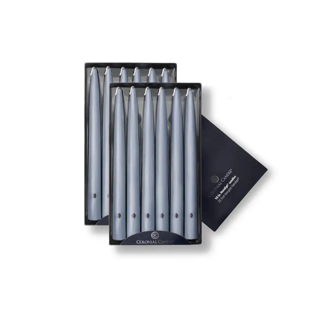 10" Wedgewood Handipt Taper, 12 Pack