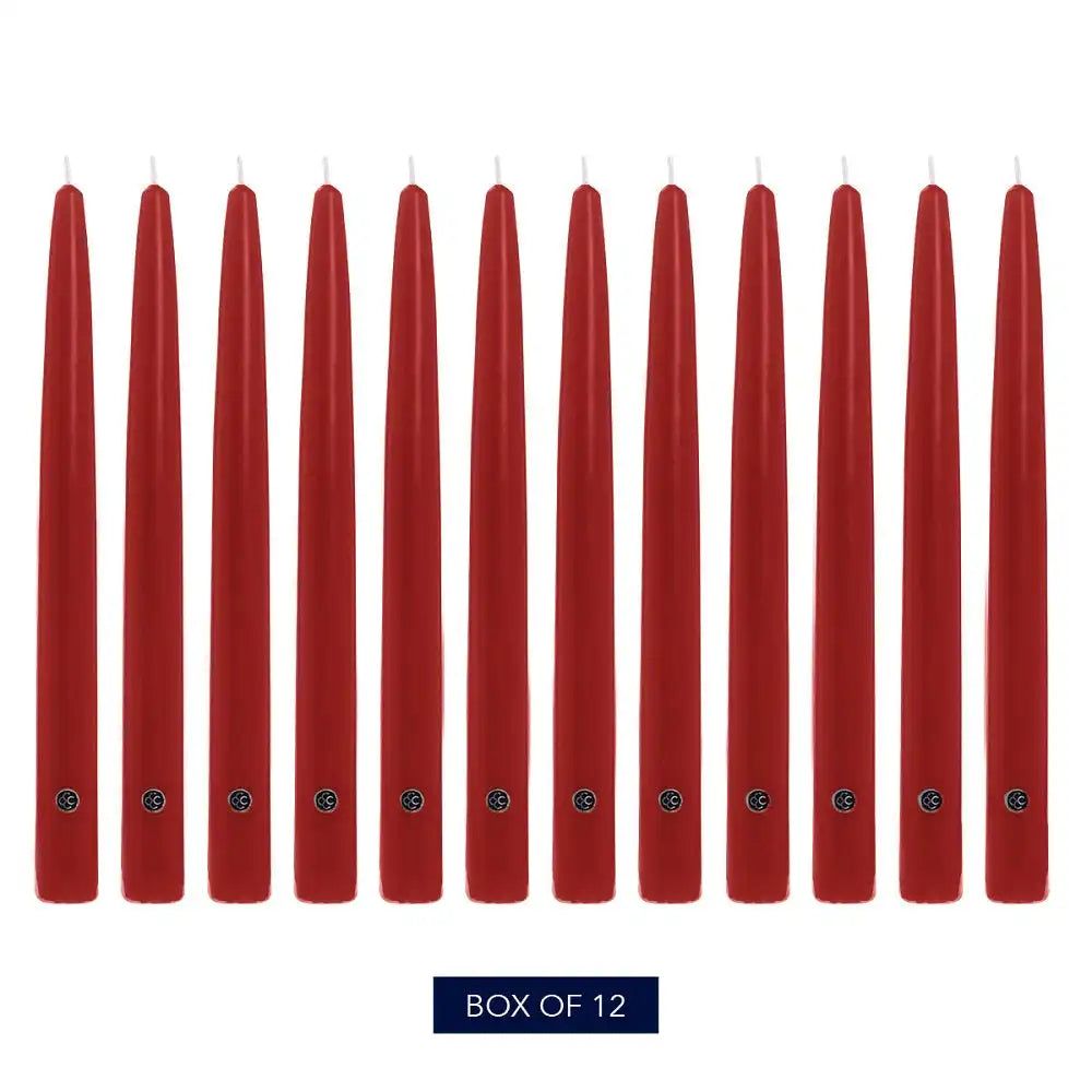10" Red Handipt Taper, 12 Pack