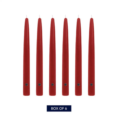 10" Red Handipt Taper, 6 Pack
