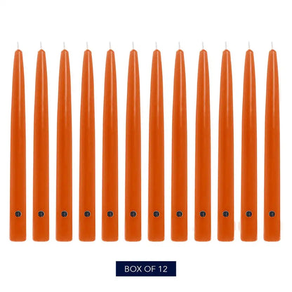 10" Pumpkin Handipt Taper, 12 Pack