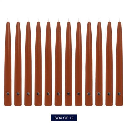 12" Amber Handipt Taper, 12 Pack