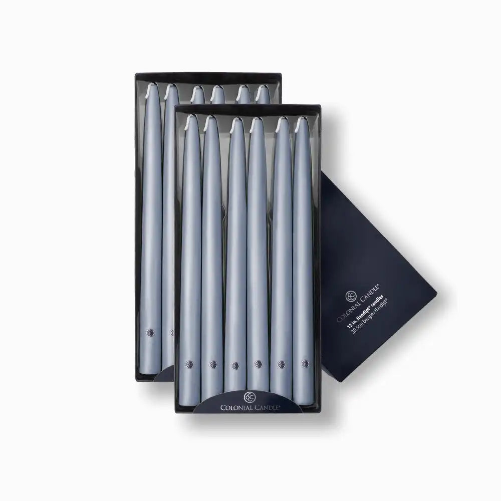 12" Wedgewood Handipt Taper, 12 Pack