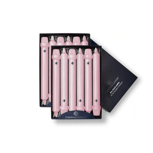 8" Persian Pink Classic Dinner Candle, 12 Pack