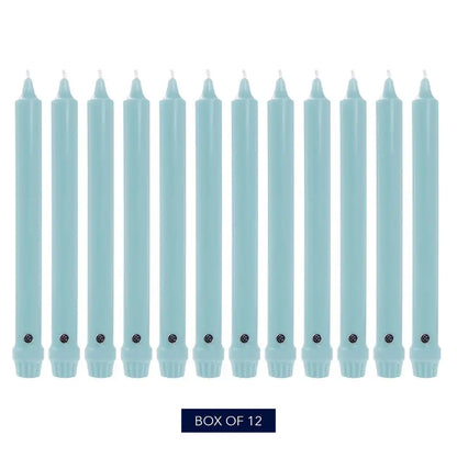 8" Coastal Blue Classic Dinner Candle, 12 Pack