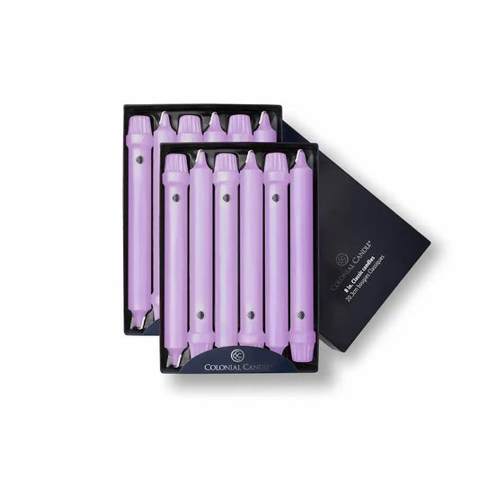 8" Lilac Classic Dinner Candle, 12 Pack