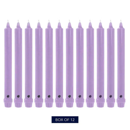 8" Lilac Classic Dinner Candle, 12 Pack