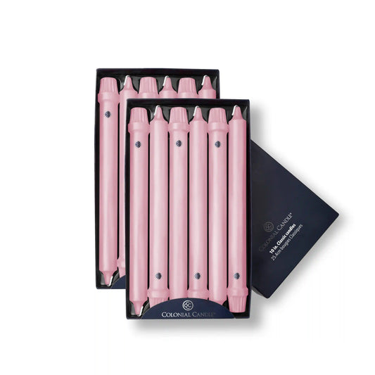 10" Persian Pink Classic Dinner Candle, 12 Pack