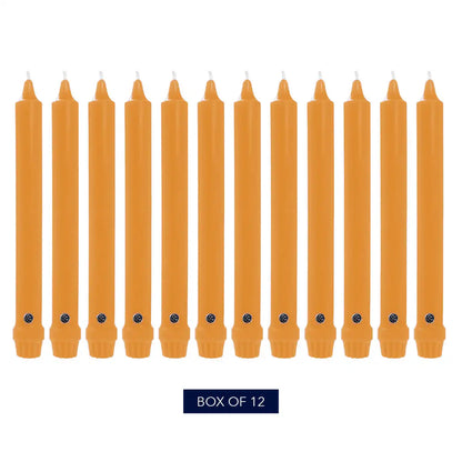 10" Caramel Classic Dinner Candle, 12 Pack