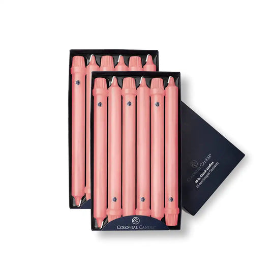 10" Peach Classic Dinner Candle, 12 Pack