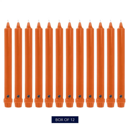 12" Pumpkin Classic Dinner Candle, 12 Pack
