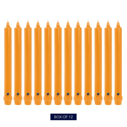 12" Caramel Classic Dinner Candle, 12 Pack
