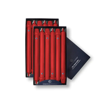 10" Red Classic Dinner Candle, 12 Pack